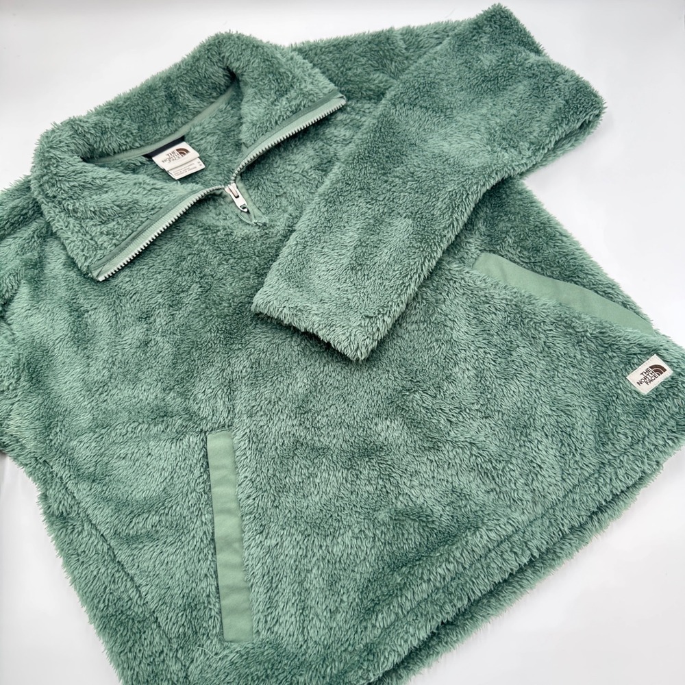 The North Face Fleece Pullover Womens M Green Osito 1/4 Zip Cozy Gorpcore Jacket